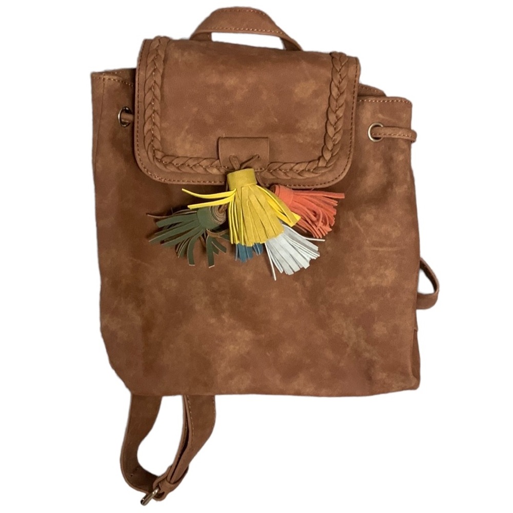 Mini Backpack Vegan Suede With Dangle - image 1